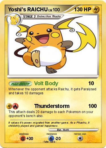 Pokemon Yoshi's RAICHU