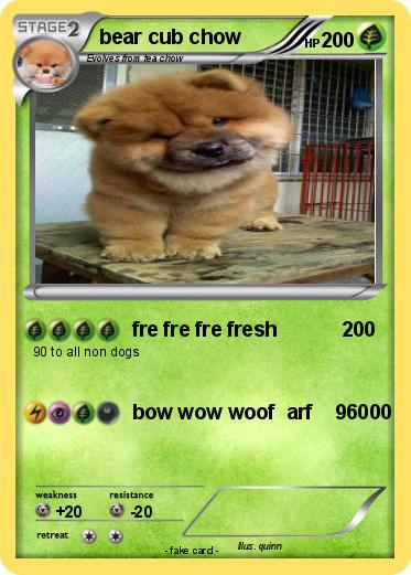 Pokemon bear cub chow
