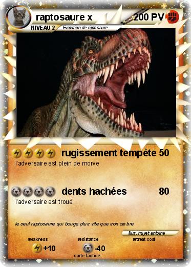 Pokemon raptosaure x