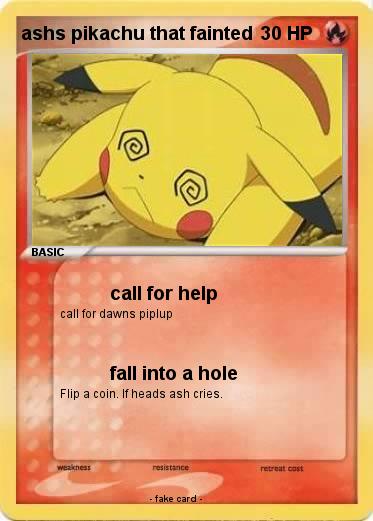 Pokemon ashs pikachu that fainted