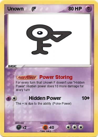 Pokemon Unown      (F