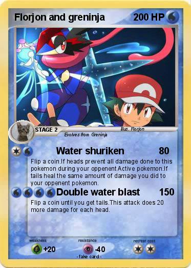 Pokemon Florjon and greninja