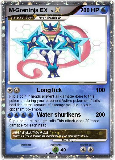 Pokémon M Greninja EX 33 33 - Long lick - My Pokemon Card