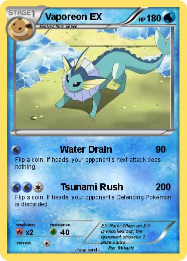 Pokemon Vaporeon EX