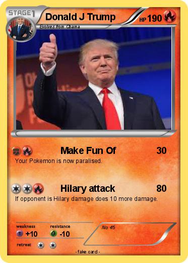 Pokemon Donald J Trump