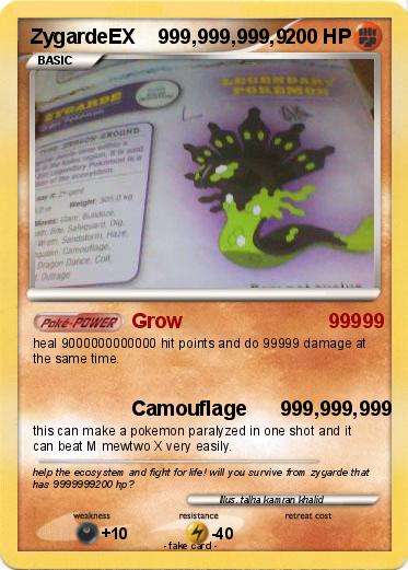 Pokemon ZygardeEX    999,999,999,9