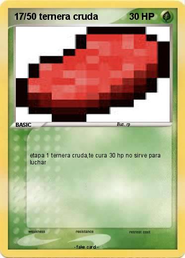 Pokemon 17/50 ternera cruda