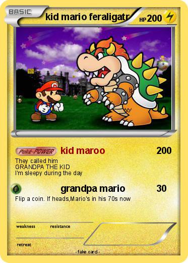 Pokemon kid mario feraligatr