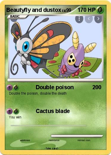 Pokemon Beautyfly and dustox