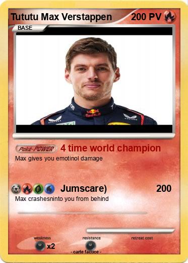 Pokemon Tututu Max Verstappen