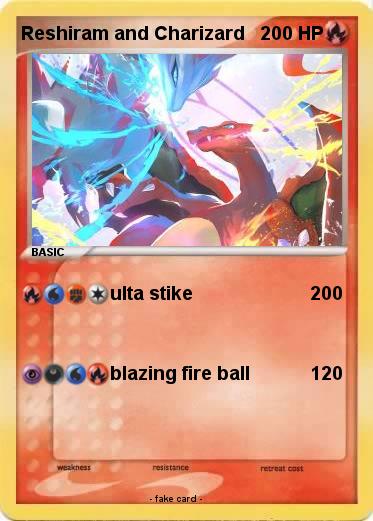 Pokemon Reshiram and Charizard