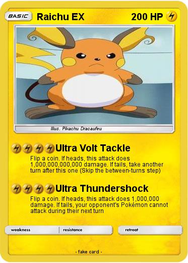 Pokemon Raichu EX