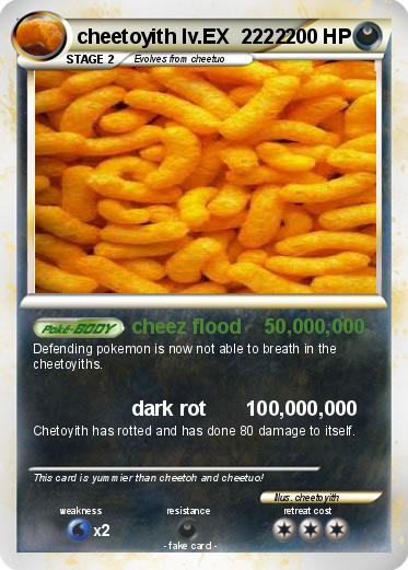 Pokemon cheetoyith lv.EX  2222