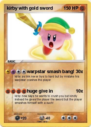 Pokemon kirby with gold sword