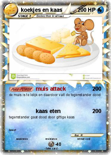Pokemon koekjes en kaas