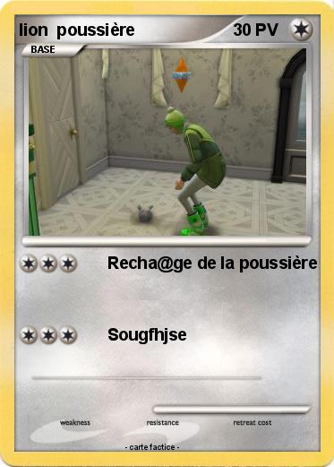 Pokemon lion  poussière