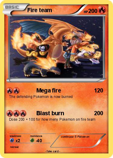 Pokemon Fire team