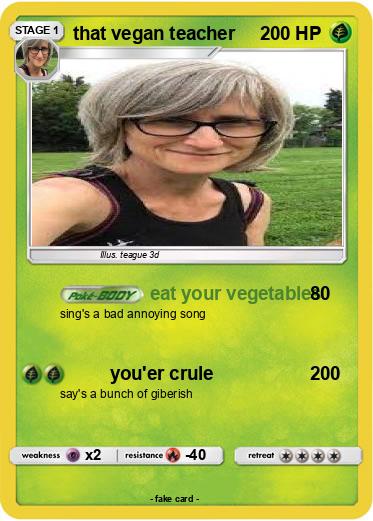 Pokemon that vegan teacher
