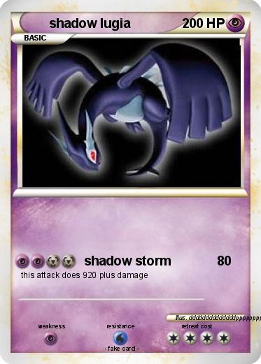 Pokemon shadow lugia