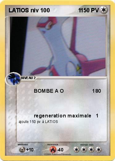 Pokemon LATIOS niv 100                  1