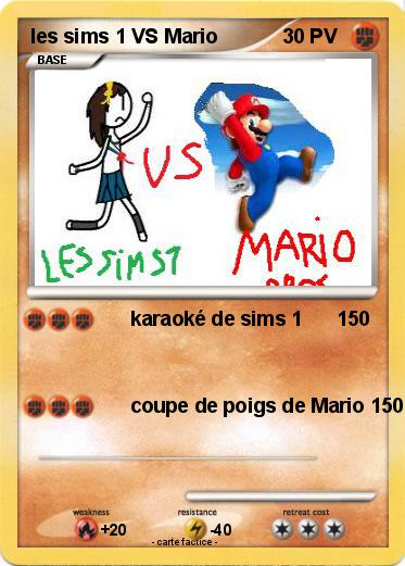 Pokemon les sims 1 VS Mario