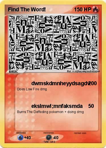 Pokemon Find The Word!