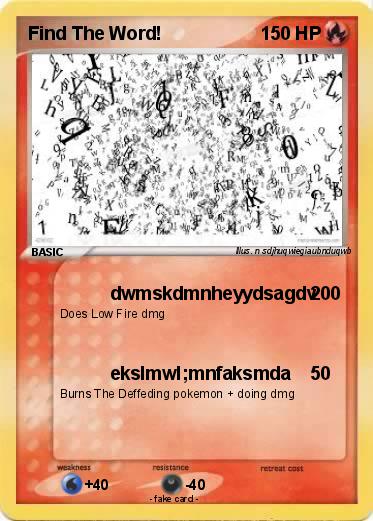 Pokemon Find The Word!