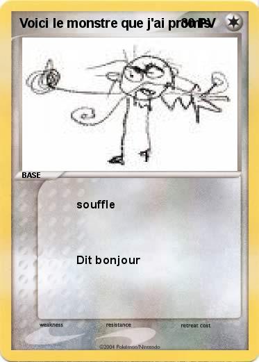 Pokemon Voici le monstre que j'ai promis