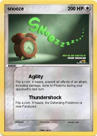 Pokemon snooze