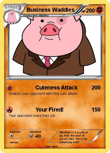 Pok mon Business Waddles Cuteness Attack My Pokemon Card