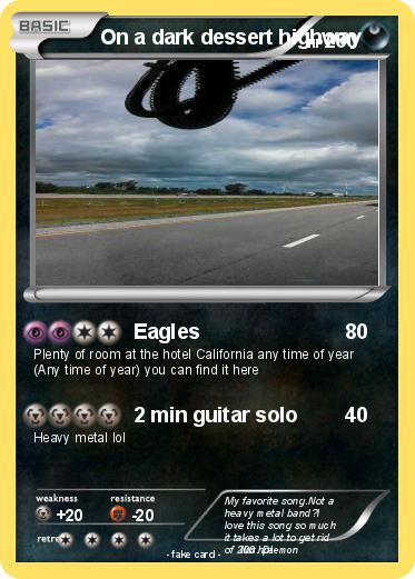 Pokemon On a dark dessert highway