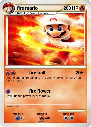 Pokemon fire mario