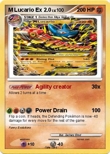 Pokemon M Lucario Ex 2.0