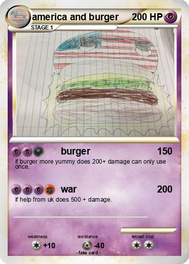 Pokemon america and burger