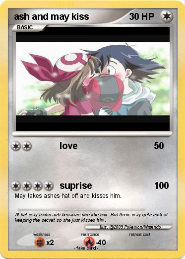 Pokemon ash and may kiss