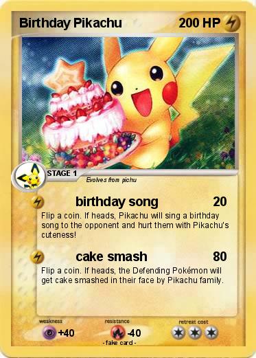 Pokemon Birthday Pikachu