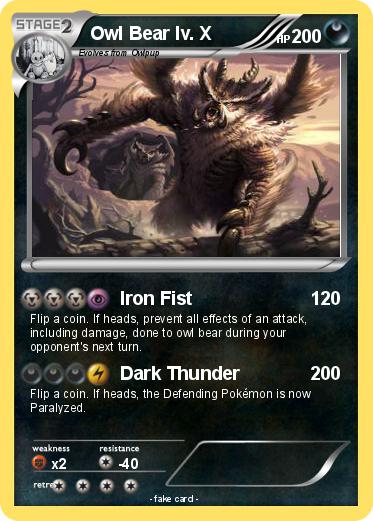 Pokemon Owl Bear lv. X