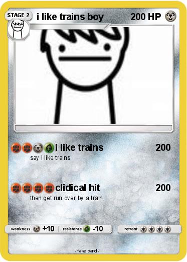 Pokemon i like trains boy