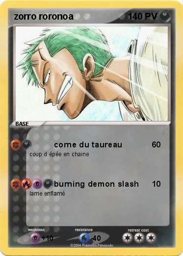 Pokemon zorro roronoa