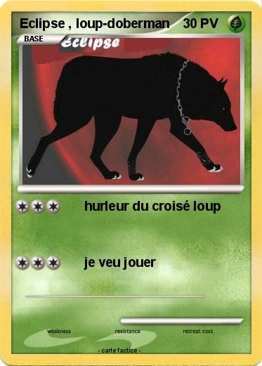Pokemon Eclipse , loup-doberman