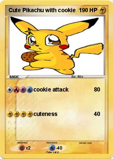 Pokemon Cute Pikachu with cookie