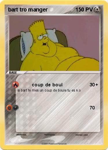 Pokemon bart tro manger                              