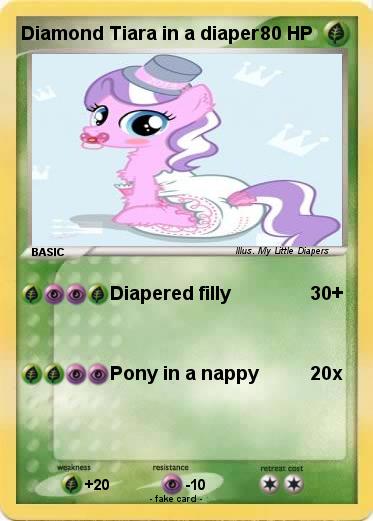 Pokemon Diamond Tiara in a diaper