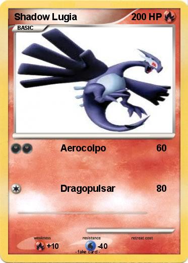 Pokemon Shadow Lugia