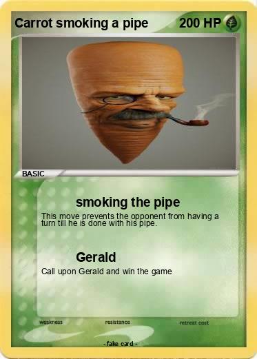 Pokemon Carrot smoking a pipe