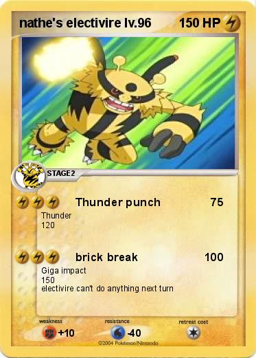 Pokemon nathe's electivire lv.96