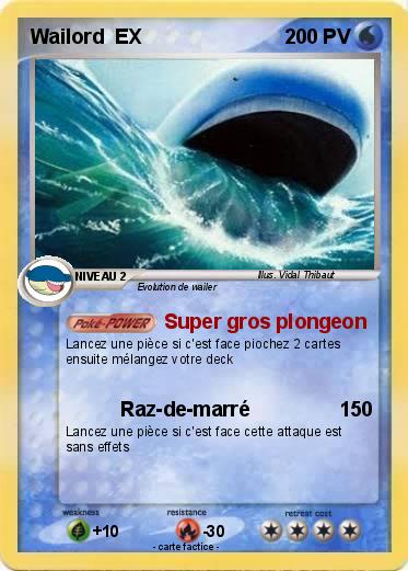 Pokemon Wailord  EX