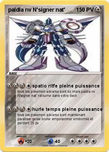 Pokemon paldia nv N'signer nat'