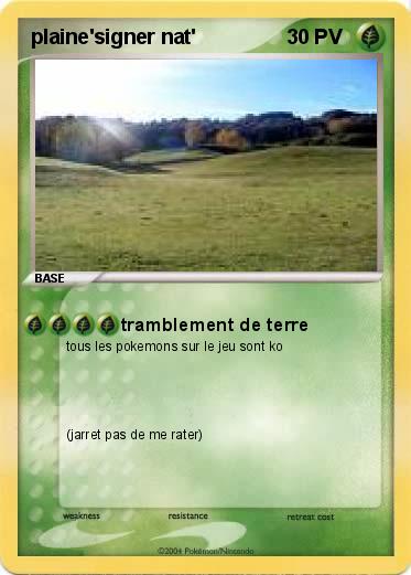 Pokemon plaine'signer nat'