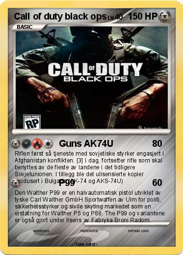 Pokemon Call of duty black ops